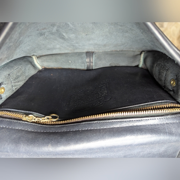Vintage Coach Saddle Pouch Small | Style 9590 | Black with Brass Hardware |